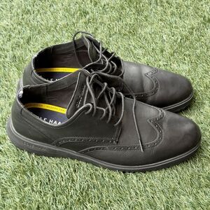 Cole Haan Grand+ Wingtip Oxford Black Leather Men's Dress Shoe